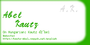 abel kautz business card
